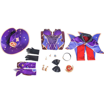 Game Genshin Impact Mona Megistus Fullset Cosplay Costumes