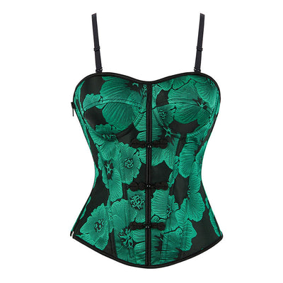 Retro Embroidered Waist-cinching Backless Bra-style Bodysuit Cosplay Costumes