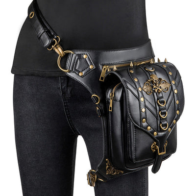 Steampunk Retro Single Shoulder Crossbody Motorcycle Waist Bag Cosplay Props
