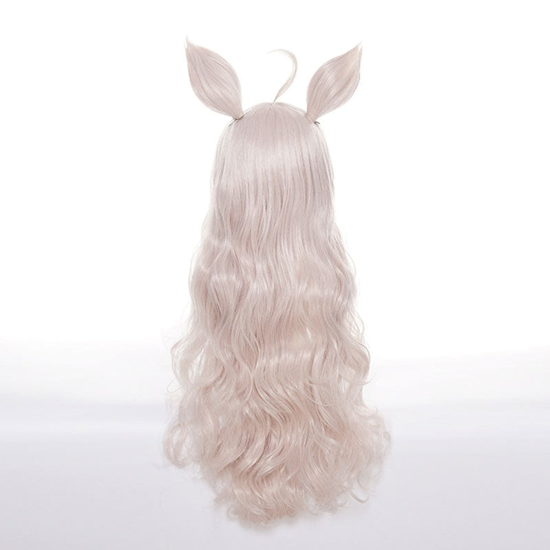Uma Musume Pretty Derby Biwa Hayahide Bright Pink Long Cosplay Wigs With Ears