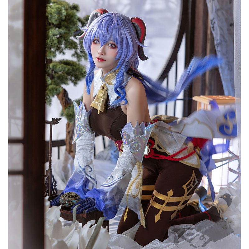 Game Genshin Impact Ganyu Fullset Cosplay Costume