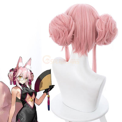 FGO Fate/Grand Order Tamamo no Mae Fox Secretary Cheongsam Su Daji Pink Cosplay Wigs