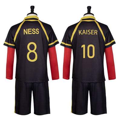 Anime Blue Lock Yoichi Isagi Jerseys Black Cosplay Costumes
