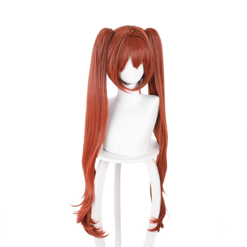 Anime Uma Musume Pretty Derby Daiwa Scarlet Yellowish Brown Long Ponytail Copslay Wigs