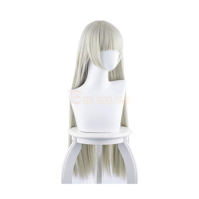 Anime Kakegurui Ririka Momobami 80cm Long Grey Straight Cosplay Wigs
