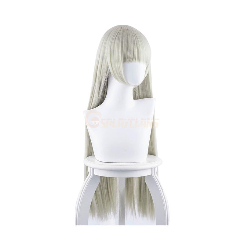 Anime Kakegurui Ririka Momobami 80cm Long Grey Straight Cosplay Wigs