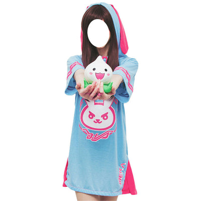 Game Overwatch 2 D.Va Hana Song Hoodie Dress Cosplay Costumes