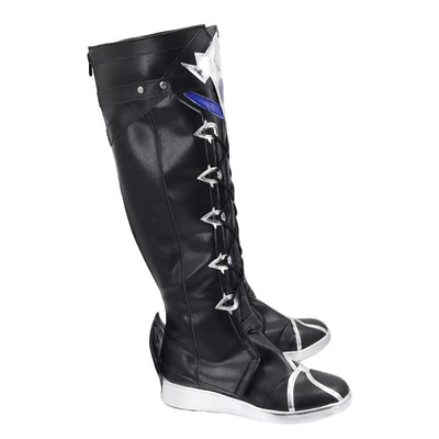 Genshin Impact Flins Black Cosplay Shoes