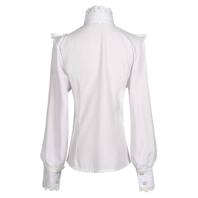 Vintage Long Sleeve Victorian Gothic Women's Shirt Halloween Cosplay Costumes