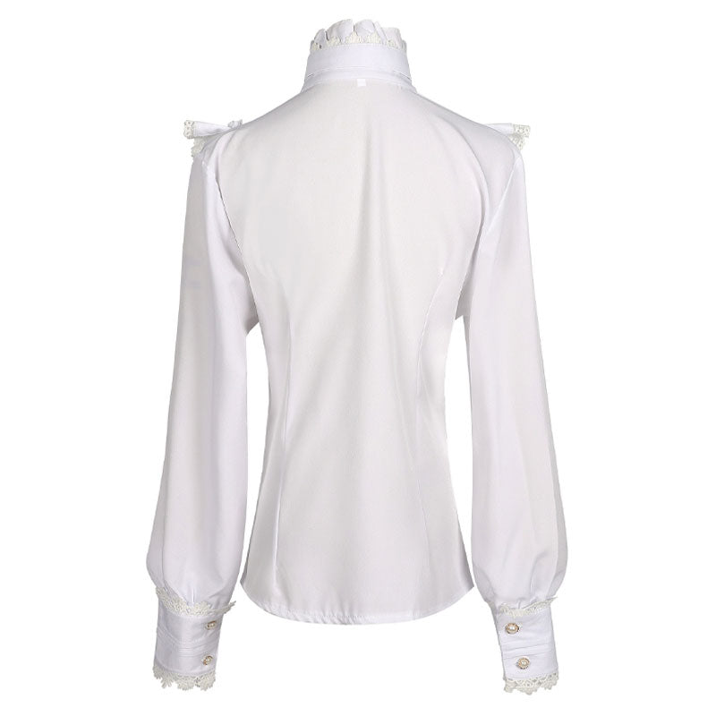 Vintage Long Sleeve Victorian Gothic Women's Shirt Halloween Cosplay Costumes