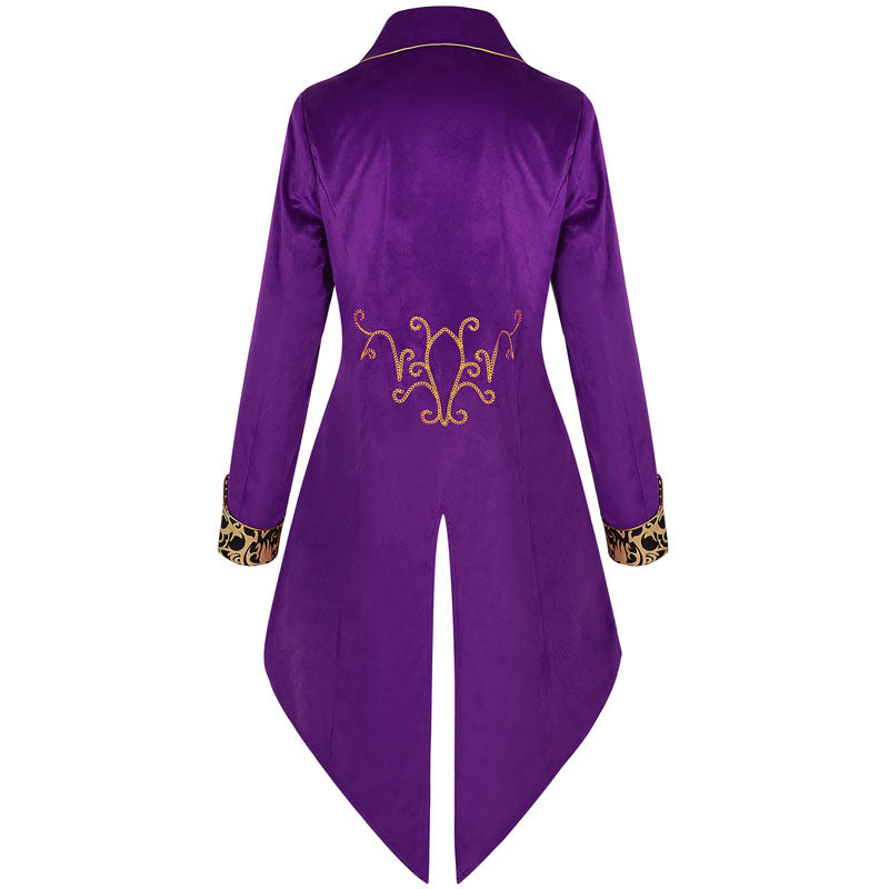 Mens Steampunk Vintage Tailcoat Jacket Gothic Victorian Frock Cosplay Costumes