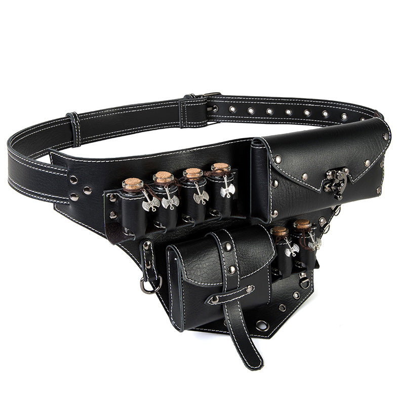Steampunk Retro Women's Waist Accessory PU Leather Waist Bag Cosplay Props