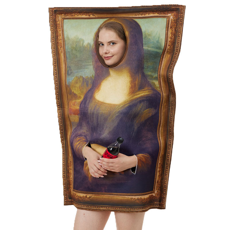 Halloween Party Mona Lisa Van Gogh Mural Cosplay Costumes