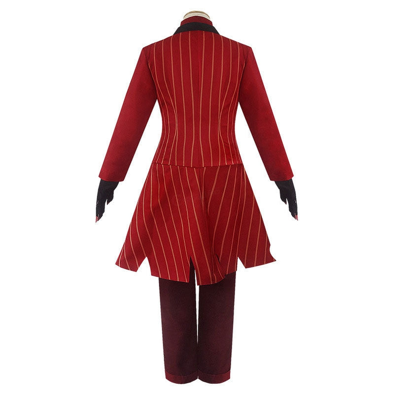 Hazbin Hotel Alastor Red Uniform Outfit Full Set Halloween Cosplay Costumes