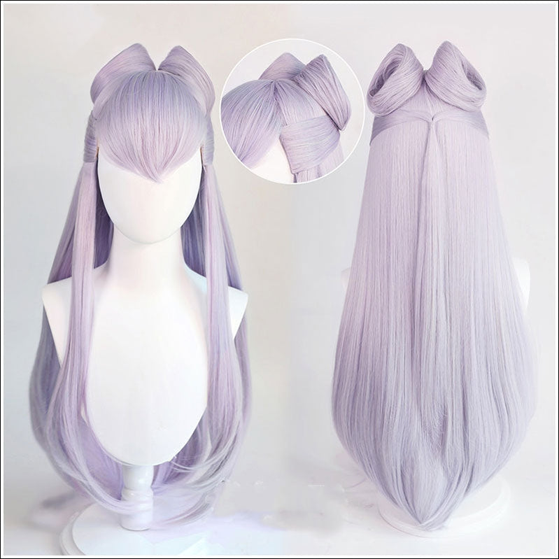 Game LOL KDA The Baddest Evelynn 80cm Long Light Purple Cosplay Wigs