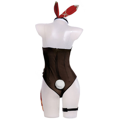 Game Genshin Impact Amber Bunny Girl Cosplay Costumes