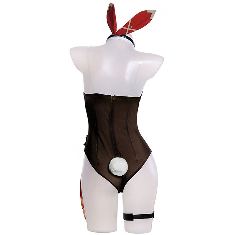 Game Genshin Impact Amber Bunny Girl Cosplay Costumes