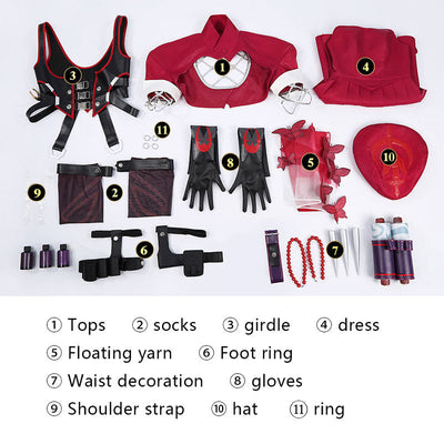 Marvel Rivals Psylocke Blood Kariudo Skin Cosplay Costumes