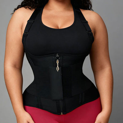 Waist Trainer for Women, Tummy Control Sports Girdle, Workout Body Shaper with Adjustable Shoulder Strap