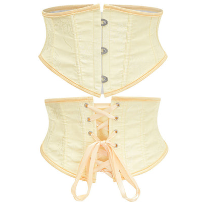Womens Waist Trainer Cincher Heavy Duty Steel Boned Underbust Waspie Corset
