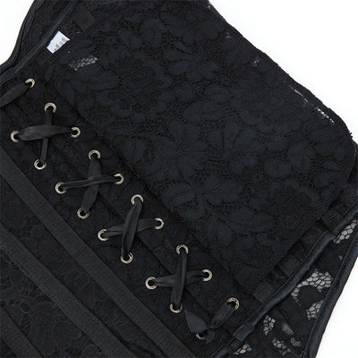 Royal Style Steel-boned Lace Side-zip Double-strap Women's Corset Cosplay Costumes