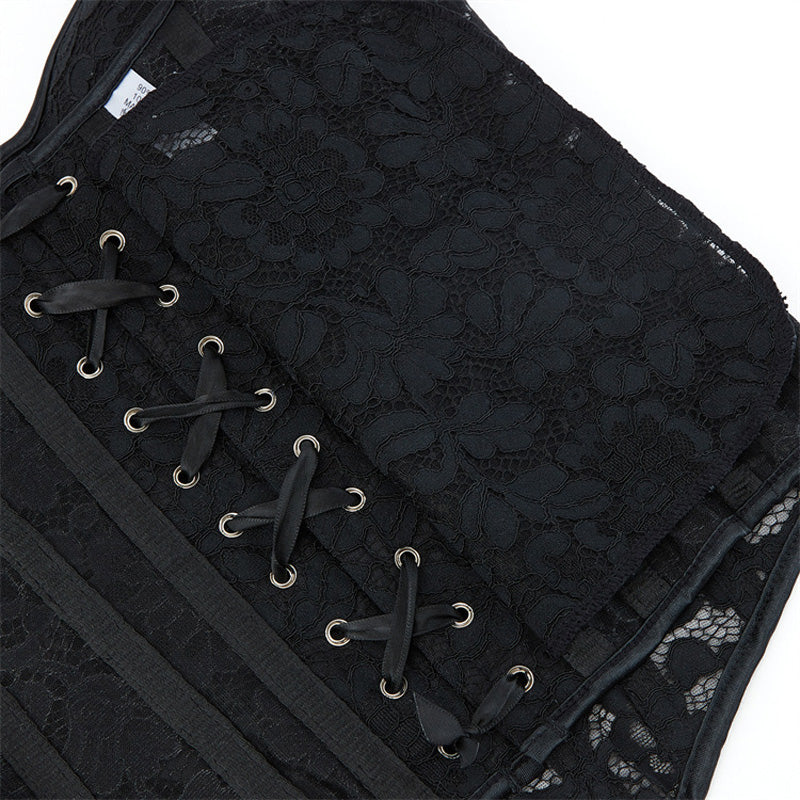 Royal Style Steel-boned Lace Side-zip Double-strap Women's Corset Cosplay Costumes