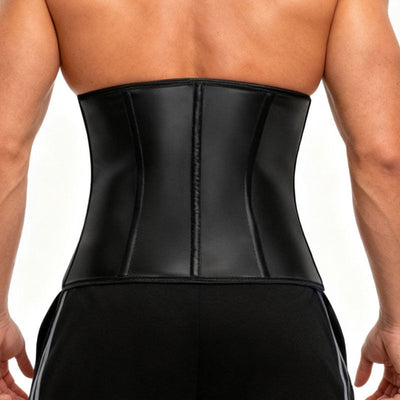 Mens 9-bone Waist Trainer Latex Trimmer Tummy Control Shapewear Slimming Girdle Stomach Band Back Support Body Shaper Belt