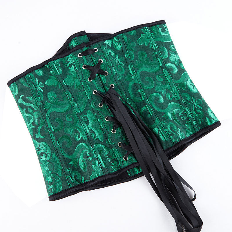 Corset Women‘s Brocade Underbust Boned Corsets Bustier Waist Trainer