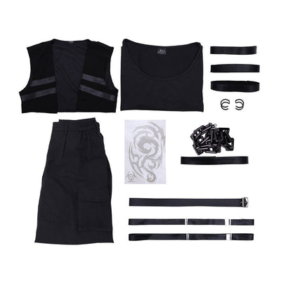 Tamon's B-Side Rintarō Kai Black Vest Uniform Cosplay Costume
