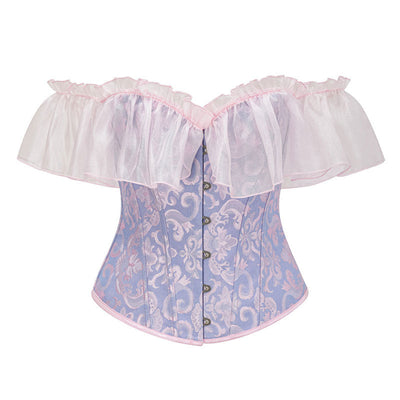 Corsets for Women Lace Short Sleeves Corset Top Sexy Bustier Lingerie Waist Trainer Corset