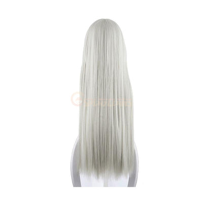 Anime Kakegurui Ririka Momobami 80cm Long Grey Straight Cosplay Wigs
