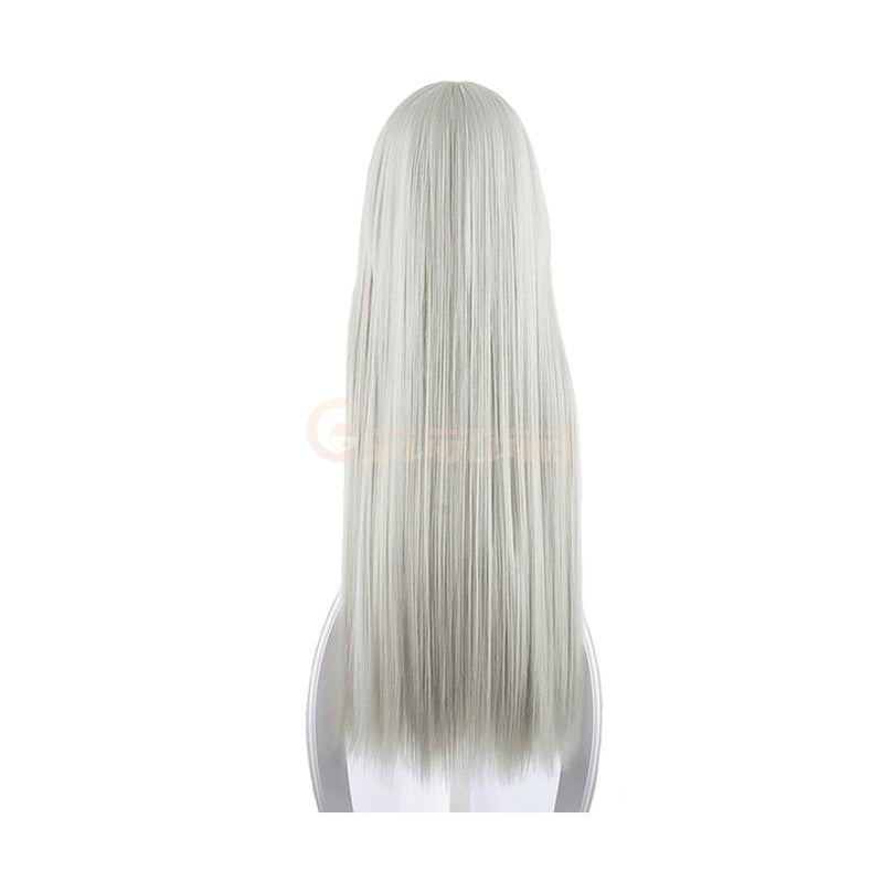 Anime Kakegurui Ririka Momobami 80cm Long Grey Straight Cosplay Wigs