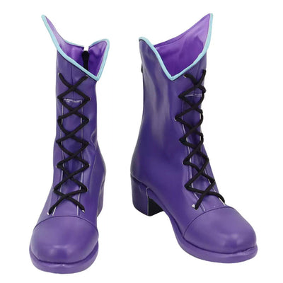 LOL Zeri Purple Cosplay Shoes