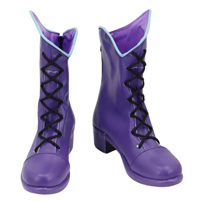 LOL Zeri Purple Cosplay Shoes
