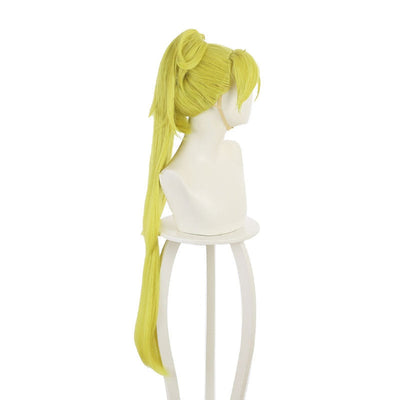 Anime Heion Sedai no Idaten-tachi Rin Bright Green Yellow Ponytail Cosplay Wigs