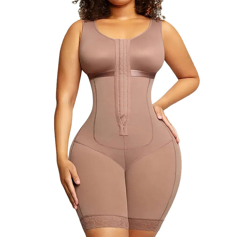 Plus Size Fajas Colombianas Moldeadoras Postpartum Shapewear Tummy Control for Women Butt Lifter Body Shaper with Zipper Crotch