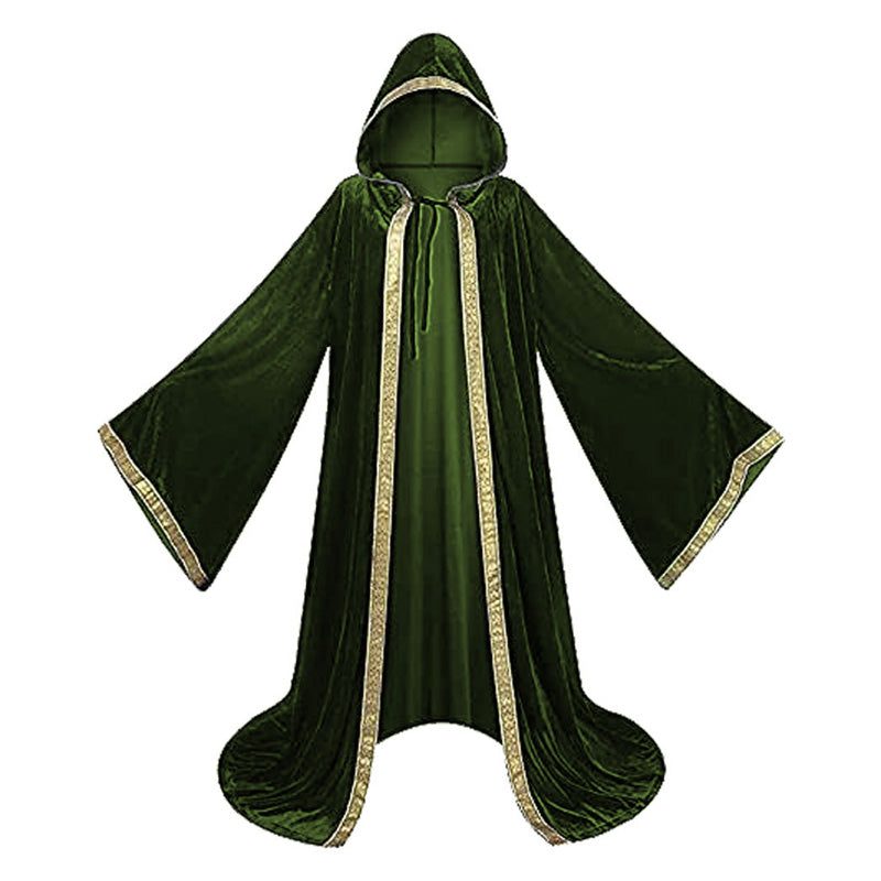 Retro Death Godfather Printed Velvet Cape Cosplay Costumes