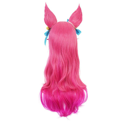 Game LOL Spirit Blossom Ahri Cosplay Wigs with Headwear