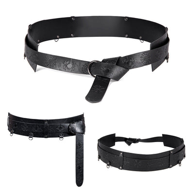 Medieval Viking Retro Renaissance Knight Leather Waistband Cosplay Props