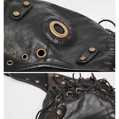 Steampunk Soft Leather Unisex Motorcycle Flight Cap Cosplay Props