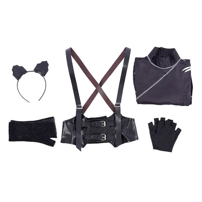 The Addams Family Wednesday Cat Suit Cosplay Costumes