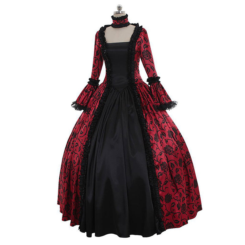 European Retro Victorian Court Style Women's Evening Dress Cosplay Costumes