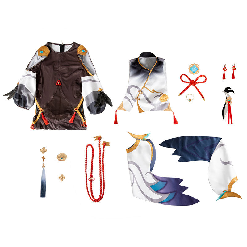 Game Genshin Impact Shenhe Cosplay Costumes