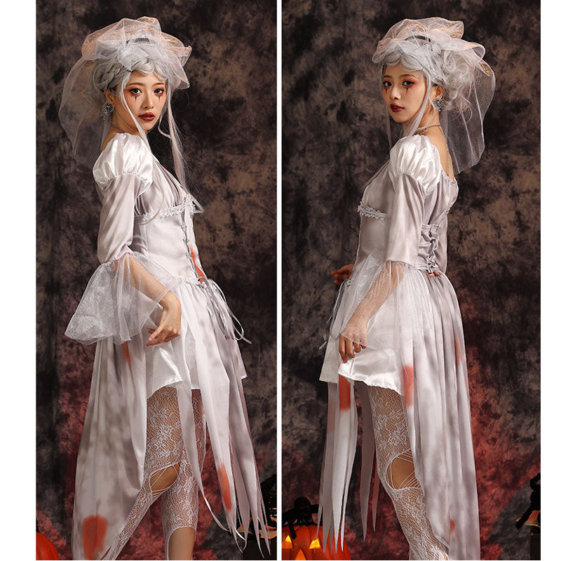 Halloween Party Vampire Bride Dress Cosplay Costumes