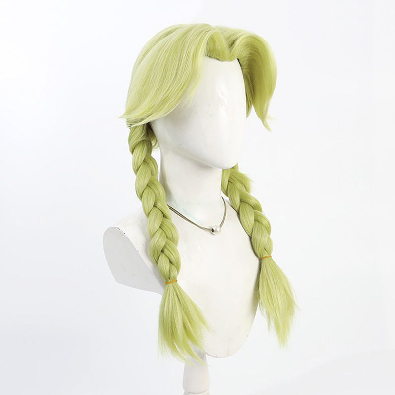 Dr.stone Nikki Hanada Double Braids Cosplay Wigs