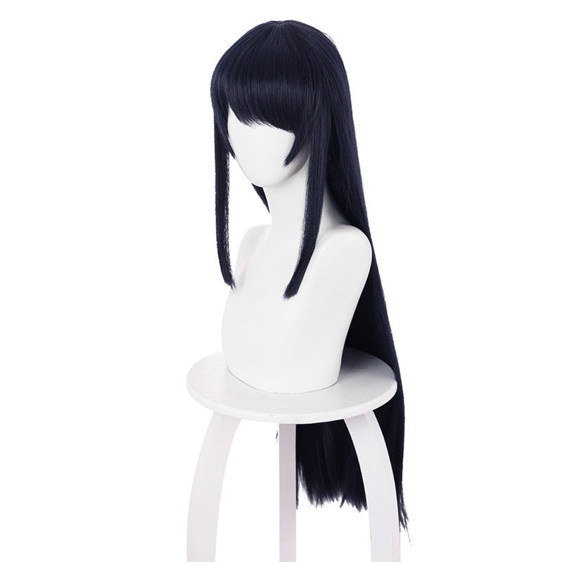 Anime High-Rise Invasion Yuri Honjo Long Dark Blue Cosplay Wigs