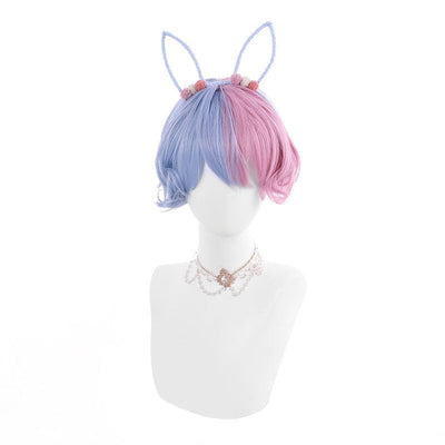 Women Fashion Wig Red Blue Black White Short Lolita Wigs
