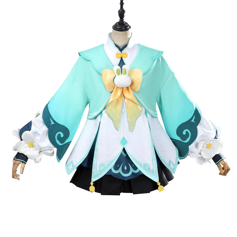 Genshin Impact Yaoyao Rainlit Bamboo Reverie Cosplay Costumes