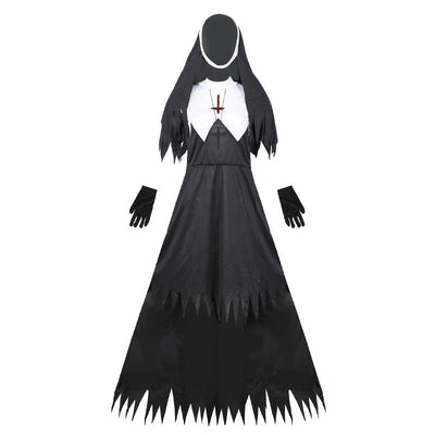 Halloween Zombie Vampire Nun Dress Cosplay Costumes