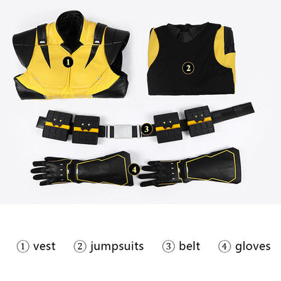 Marvel Wolverine Wolverine Yellow Battle Suit Cosplay Costumes